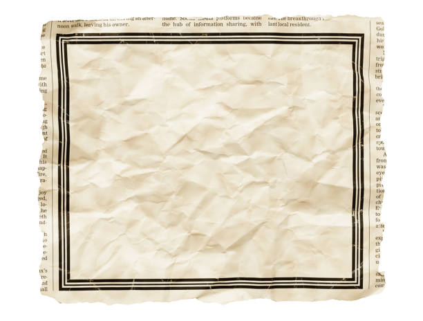 istock Wrinkled newspaper clipping with blank space for your copy 2171500422