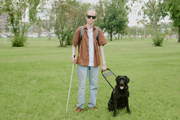 istock Portrait of Blind Man with Dog 2171513530
