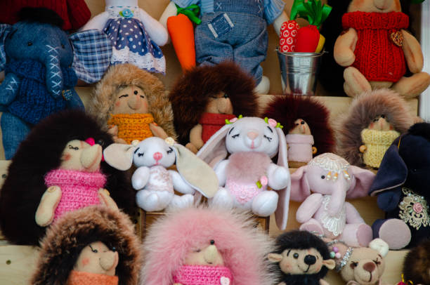istock Handmade decorative soft knitted toys 2171514001
