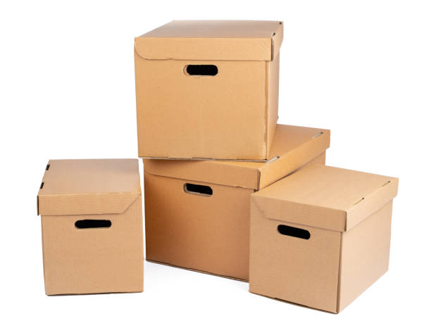 istock Cardboard brown box isolated on white background 2171519359