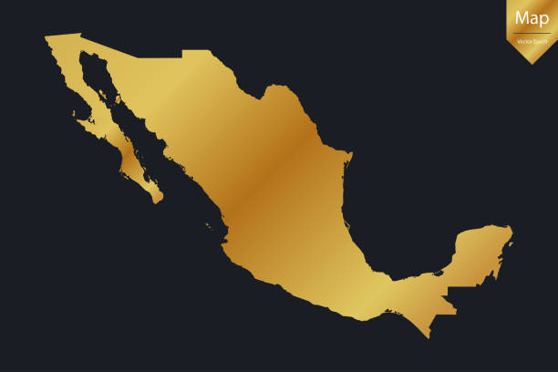 istock Abstract - High Detailed Gold Map of Mexico. 2171519554
