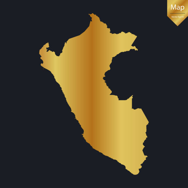 istock Abstract - High Detailed Gold Map of Peru. 2171519567