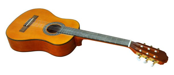 istock Guitar classic isolated on white background. Angled view. Musical instrument concept 2171522571