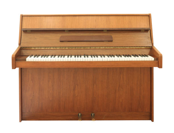 istock Upright piano isolated on white background. Musical instruments concept 2171522992