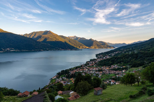 istock Panorama of Lake Como, looking south, from Musso. 2171523367