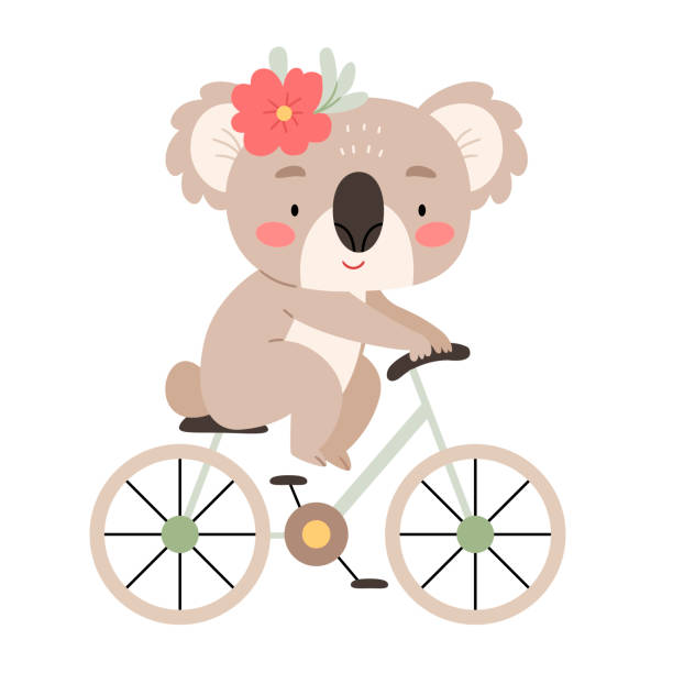 BEAR ON BICYCLE PASTEL BEAR ON BICYCLE PASTEL