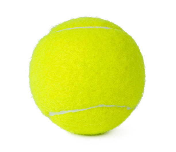 istock Yellow tennis ball isolated on white background 2171524481