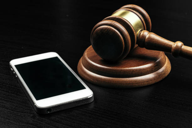 istock Cyber crime concept. Judge gavel and tablet computer on table 2171524491