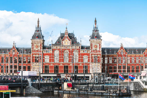 Central station in Amsterdam, Netherlands. April 25, 2023.