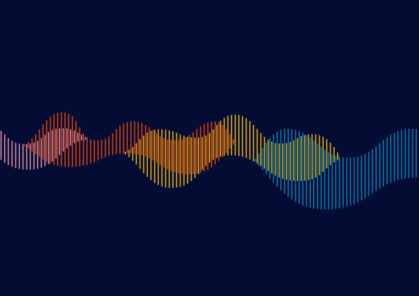 abstract audio line sound wave stripe gradient pattern design background abstract audio line sound wave stripe gradient pattern design background flowing stock illustrations