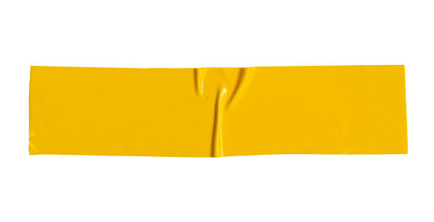 istock Yellow adhesive sticky tape isolated on white background 2171529206