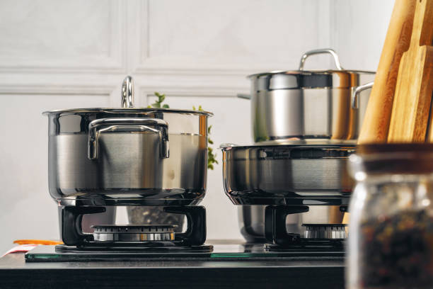 istock Clean saucepan on a gas stove in kitchen 2171532318