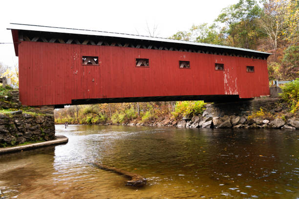 istock Flying fishing under a covered bridge, Vermont 2171533580