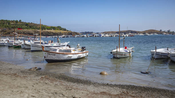 Port Lligat, Spain - 31 Aug, 2024: Views over Port Lligat bay, Costa Brava, Catalonia