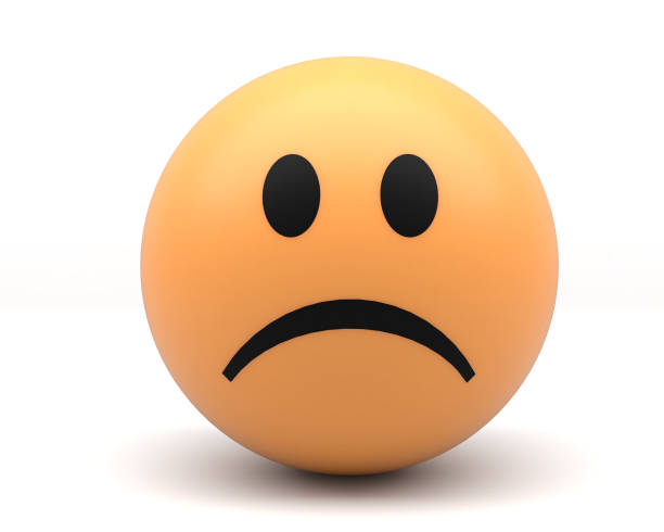 Badge with fear emoticon isolated on the white background. Emoji set icons. 3d illustration.