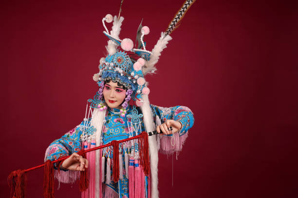 istock A Beijing opera actress is performing on stage 2171604328