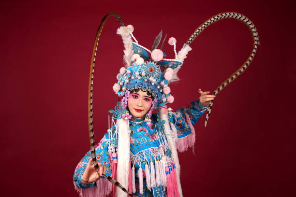 istock A Beijing opera actress is performing on stage 2171604351