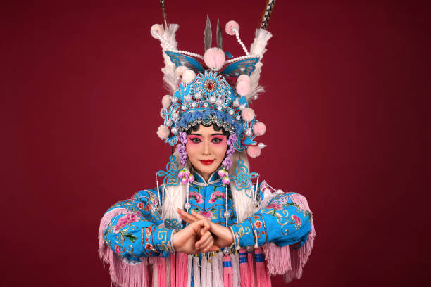 istock A Beijing opera actress is performing on stage 2171604358