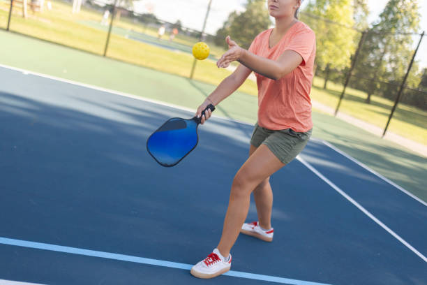istock Unrecognizable athlete woman playing pickleball 2171605673