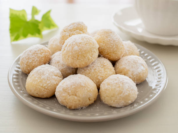 istock Snowball cookies on plate 2171608697