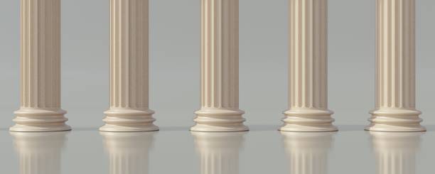 istock Marble stone columns detail. Classical pillars row, building architecture, 2171609454