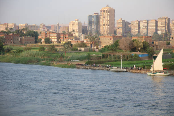 istock The Nile before sunset showing the fields 2171612148