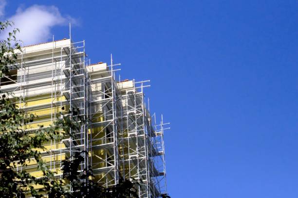 istock Exterior view of a tall building under construction 2171615010