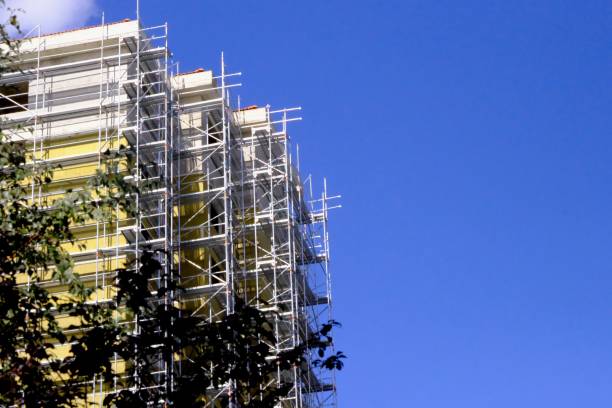 istock Exterior view of a tall building under construction 2171615014