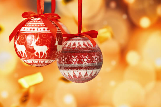 istock Christmas Decoration with Baubles and Holiday Lights 2171615564