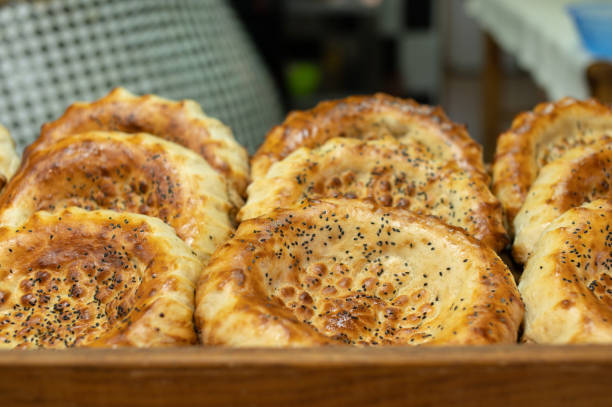 istock Fresh Armenian bread is on the counter, lavash is on display 2171617777