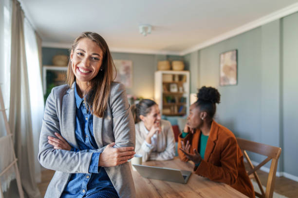 istock Confident Businesswoman in Home Office Setting 2171618219
