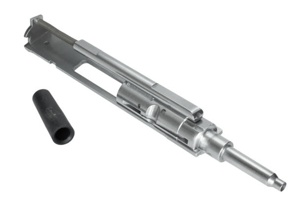 istock Chamber cap removed on rimfire bolt carrier group fo an AR-15 2171619981