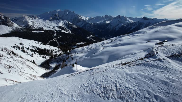 Discover the breathtaking winter landscape of Selva de Val Gardena in the Alps