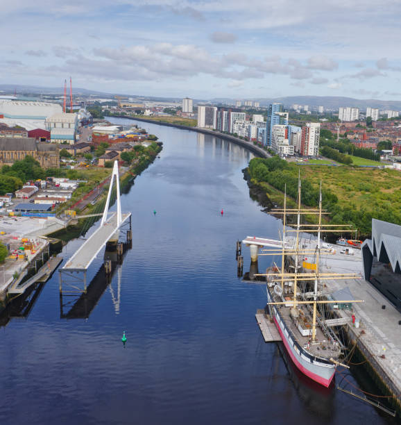 istock Govan to Partick pedestrian and cycle bridge over the River Clyde in Glasgow 2171621392