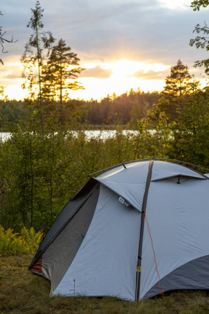 istock Serene Camping at Sunset by the Lake 2171622821