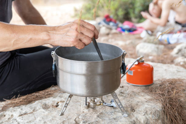 istock Cooking on a primus stove on a hike 2171623882