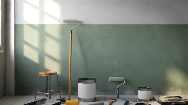 istock construction renovation Painting Unfinished room interior. 3D render. 2171633917