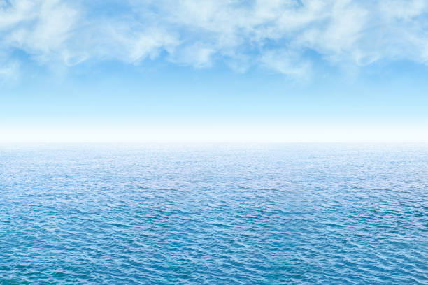 Blue sea landscape background - sky and ocean