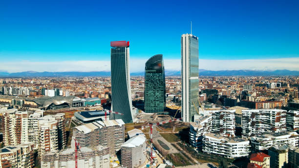 istock Sweeping View of Milan Cityscape with Modern Skyscrapers 2171641182