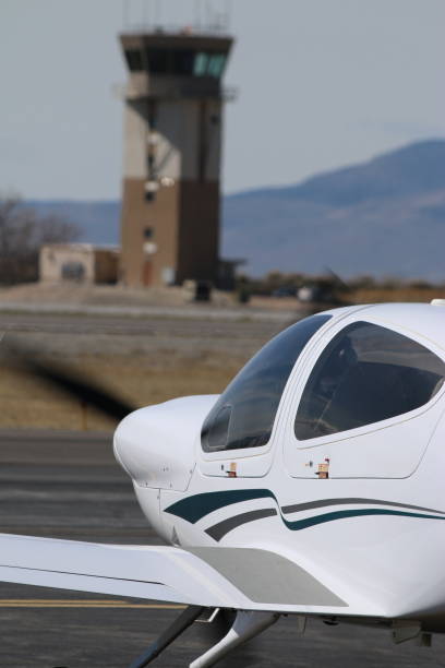 istock Pilot Preparing for Takeoff Waiting for Control Tower Clearance on Runway 2171645153
