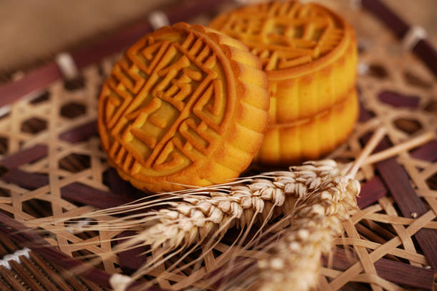 Traditional Chinese food, mooncakes. Chinese Mid-Autumn Festival food