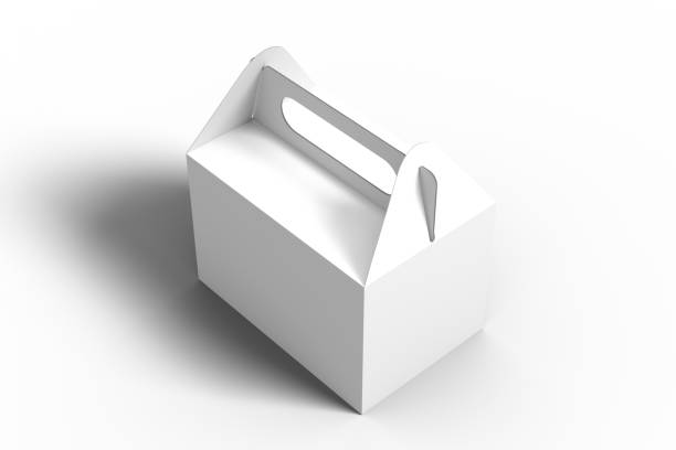 istock Takeaway fast food packaging Box On White Background, mockup, 3d illustration, 3d rendering 2171661143