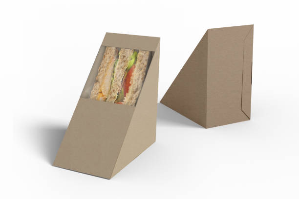 istock Takeaway fast food packaging Box On White Background, mockup, 3d illustration, 3d rendering 2171661319