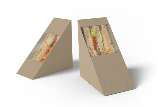 istock Takeaway fast food packaging Box On White Background, mockup, 3d illustration, 3d rendering 2171661456