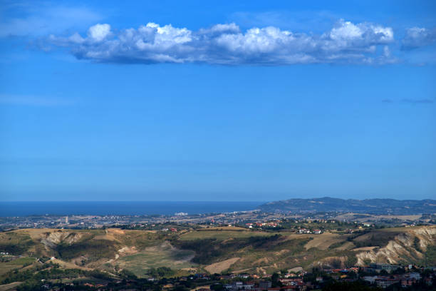 The road to Passo della Cisa from Tuscany (Massa Carrara) to Emilia Romagna (Parma) at summer