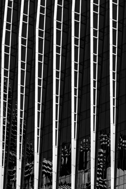 Modern office building exterior. Abstract glass windows. Modern glass building. Architecture facade