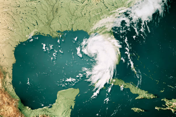 istock Hurricane Debby 2024 Cloud Map Gulf Of Mexico 3D Render Color 2171669010