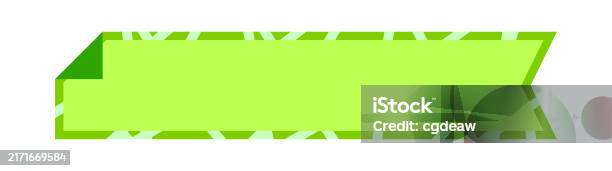 Label Frame Simple Green Label Tag Rectangular For Text Frame Stock ...