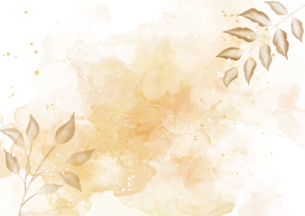 istock Autumn themed hand painted floral watercolour background design 2171670371