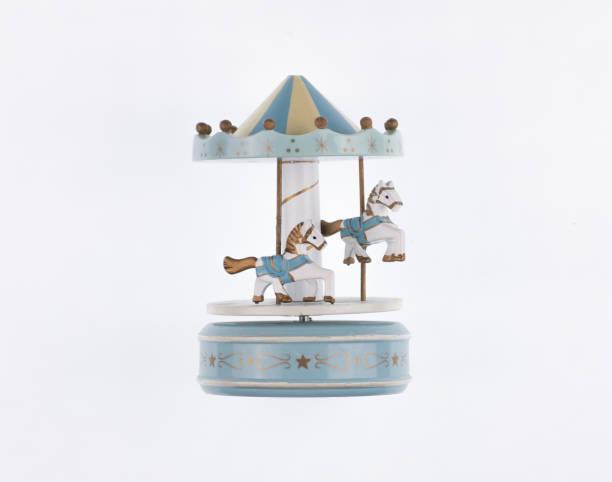 istock vintage toy carousel with horses isolated on white background 2171671242